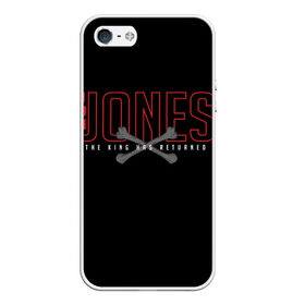 Чехол для iPhone 5/5S матовый с принтом Jon Bones Jones в Тюмени, Силикон | Область печати: задняя сторона чехла, без боковых панелей | bones | jon | jones | mma | ufc | боец | джон | джонс | единоборства | кости | кость | мма | смешанные | юфс