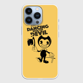 Чехол для iPhone 13 Pro с принтом Bendy And The Ink Machine в Тюмени,  |  | Тематика изображения на принте: bendy | bendy and the ink machine | бенди | бени | бенни | бэнди | детская | детям | игра | капли | компьютерная игра | краска | машина | подтеки | ужастик | чернила | чернильная