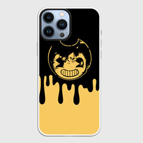 Чехол для iPhone 13 Pro Max с принтом Bendy And The Ink Machine в Тюмени,  |  | bendy | bendy and the ink machine | бенди | бени | бенни | бэнди | детская | детям | игра | капли | компьютерная игра | краска | машина | подтеки | ужастик | чернила | чернильная