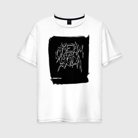 Женская футболка хлопок Oversize с принтом CREAM SODA в Тюмени, 100% хлопок | свободный крой, круглый ворот, спущенный рукав, длина до линии бедер
 | cream soda | крем сода | музык | музыкальная группа | русская музыка