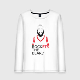 Женский лонгслив хлопок с принтом Rockets The Beard в Тюмени, 100% хлопок |  | basketball | beard | game | harden | houston | james | nba | rockets | sport | баскетбол | борода | джеймс | нба | рокетс | спорт | тренер | харден | хьюстон | чемпион