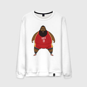 Мужской свитшот хлопок с принтом Fat Harden в Тюмени, 100% хлопок |  | basketball | beard | game | harden | houston | james | nba | rockets | sport | баскетбол | борода | джеймс | нба | рокетс | спорт | тренер | харден | хьюстон | чемпион