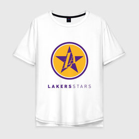 Мужская футболка хлопок Oversize с принтом Lakers Stars в Тюмени, 100% хлопок | свободный крой, круглый ворот, “спинка” длиннее передней части | 23 | anthony davis | basketball | bryant | game | james | kobe | lebron | los angeles | nba | sport | баскетбол | брайант | бровь | джеймс | калифорния | коби | король | леброн | лейкерс | лос анджелес | нба | спорт | тренер | чемпио