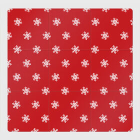 Магнитный плакат 3Х3 с принтом Снежинки в Тюмени, Полимерный материал с магнитным слоем | 9 деталей размером 9*9 см | 2020 | family look | merry christmas | new year | год крысы | зима | новый год | праздник | рождество | фэмили лук
