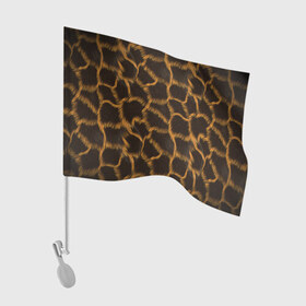Флаг для автомобиля с принтом Леопард в Тюмени, 100% полиэстер | Размер: 30*21 см | леопард | леопардовые пятна | пятна леопарда