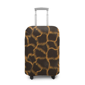 Чехол для чемодана 3D с принтом Леопард в Тюмени, 86% полиэфир, 14% спандекс | двустороннее нанесение принта, прорези для ручек и колес | леопард | леопардовые пятна | пятна леопарда
