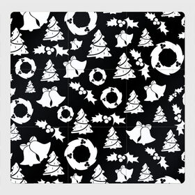 Магнитный плакат 3Х3 с принтом Новогодний в Тюмени, Полимерный материал с магнитным слоем | 9 деталей размером 9*9 см | 2020 | family look | merry christmas | new year | год крысы | зима | новый год | праздник | рождество | фэмили лук