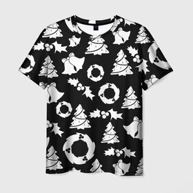 Мужская футболка 3D с принтом Новогодний в Тюмени, 100% полиэфир | прямой крой, круглый вырез горловины, длина до линии бедер | 2020 | family look | merry christmas | new year | год крысы | зима | новый год | праздник | рождество | фэмили лук