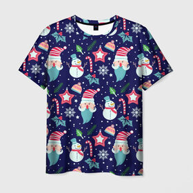 Мужская футболка 3D с принтом Новый год в Тюмени, 100% полиэфир | прямой крой, круглый вырез горловины, длина до линии бедер | 2020 | family look | merry christmas | new year | год крысы | зима | новый год | праздник | рождество | фэмили лук