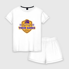 Женская пижама с шортиками хлопок с принтом Lakers Real Fans в Тюмени, 100% хлопок | футболка прямого кроя, шорты свободные с широкой мягкой резинкой | 23 | anthony davis | basketball | bryant | game | james | kobe | lebron | los angeles | nba | sport | баскетбол | брайант | бровь | джеймс | калифорния | коби | король | леброн | лейкерс | лос анджелес | нба | спорт | тренер | чемпио