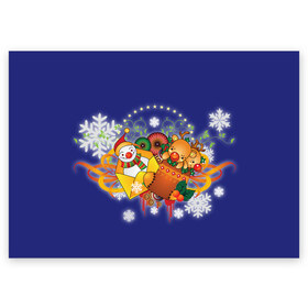 Поздравительная открытка с принтом Новогоднее настроение в Тюмени, 100% бумага | плотность бумаги 280 г/м2, матовая, на обратной стороне линовка и место для марки
 | 