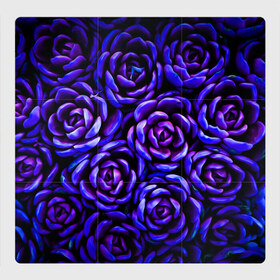 Магнитный плакат 3Х3 с принтом Lovely Roses в Тюмени, Полимерный материал с магнитным слоем | 9 деталей размером 9*9 см | Тематика изображения на принте: flowers | large | lovely roses | plants | purple | roses | succulent | texture | крупный | прекрасные розы | растения | розы | суккулент | текстура | фиолетовый | цветы