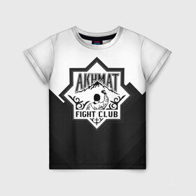 Детская футболка 3D с принтом Akhmat Fight Club в Тюмени, 100% гипоаллергенный полиэфир | прямой крой, круглый вырез горловины, длина до линии бедер, чуть спущенное плечо, ткань немного тянется | akhmat | fight club | wfca | ахмат | бойцовский клуб | смешанные единоборства