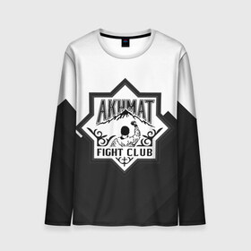 Мужской лонгслив 3D с принтом Akhmat Fight Club в Тюмени, 100% полиэстер | длинные рукава, круглый вырез горловины, полуприлегающий силуэт | Тематика изображения на принте: akhmat | fight club | wfca | ахмат | бойцовский клуб | смешанные единоборства