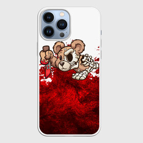 Чехол для iPhone 13 Pro Max с принтом Медведь убийца в Тюмени,  |  | Тематика изображения на принте: blood | diablo | haloween | horror | дьявол | зомби | кости | кровь | мозги | мясо | страшилка | ужасы | хеллоуин | хелоуин
