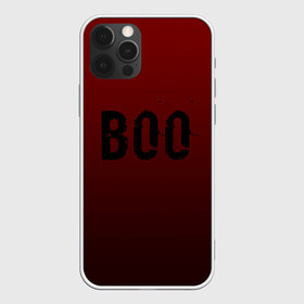 Чехол для iPhone 12 Pro Max с принтом Буу Хэллоуин в Тюмени, Силикон |  | бу | бууу | возглас | градиент | день мертвых | джек | надпись | хэллоуин
