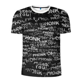 Мужская футболка 3D спортивная с принтом Fill the Phonk в Тюмени, 100% полиэстер с улучшенными характеристиками | приталенный силуэт, круглая горловина, широкие плечи, сужается к линии бедра | grunge | phonk you | гранж | паттерн | пхонк | фонк
