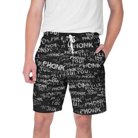 Мужские шорты 3D с принтом Fill the Phonk в Тюмени,  полиэстер 100% | прямой крой, два кармана без застежек по бокам. Мягкая трикотажная резинка на поясе, внутри которой широкие завязки. Длина чуть выше колен | grunge | phonk you | гранж | паттерн | пхонк | фонк