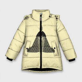 Зимняя куртка для девочек 3D с принтом Молодой Папа The Young Pope в Тюмени, ткань верха — 100% полиэстер; подклад — 100% полиэстер, утеплитель — 100% полиэстер. | длина ниже бедра, удлиненная спинка, воротник стойка и отстегивающийся капюшон. Есть боковые карманы с листочкой на кнопках, утяжки по низу изделия и внутренний карман на молнии. 

Предусмотрены светоотражающий принт на спинке, радужный светоотражающий элемент на пуллере молнии и на резинке для утяжки. | Тематика изображения на принте: jude law | new pope | ватикан | джуд лоу | кардинал | молодой папа | сериал | сериалы