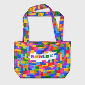 Пляжная сумка 3D с принтом ROBLOX LEGO в Тюмени, 100% полиэстер | застегивается на металлическую кнопку; внутренний карман застегивается на молнию. Стенки укреплены специальным мягким материалом, чтобы защитить содержимое от несильных ударов
 | piggy | roblox | roblox games | roblox piggy | игра роблокс | пигги. | роблокс | роблокс пигги | робукс
