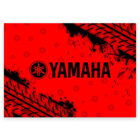 Поздравительная открытка с принтом YAMAHA MOTOR / Ямаха в Тюмени, 100% бумага | плотность бумаги 280 г/м2, матовая, на обратной стороне линовка и место для марки
 | Тематика изображения на принте: auto | logo | moto | motor | symbol | yamaha | авто | автомобиль | гонки | знак | лого | логотип | логотипы | марка | машина | мото | мотоцикл | мотоциклы | символ | символы | ямаха