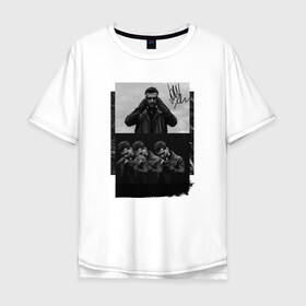 Мужская футболка хлопок Oversize с принтом Jony в Тюмени, 100% хлопок | свободный крой, круглый ворот, “спинка” длиннее передней части | Тематика изображения на принте: jony | pop | музыка | поп | русская музыка | ты беспощадна