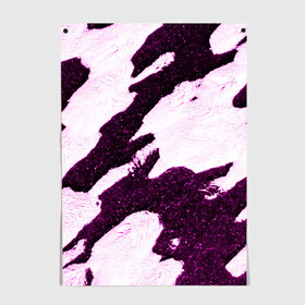 Постер с принтом Shine в Тюмени, 100% бумага
 | бумага, плотность 150 мг. Матовая, но за счет высокого коэффициента гладкости имеет небольшой блеск и дает на свету блики, но в отличии от глянцевой бумаги не покрыта лаком | abstraction | bw | ice | pink | shine | snow | texture | top view | white | абстракция | белый | блеск | вид сверху | лед | розовый | снег | текстура | чб