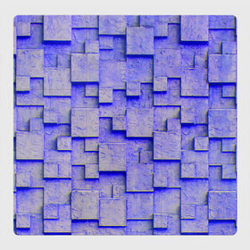 Магнитный плакат 3Х3 с принтом UlliCom в Тюмени, Полимерный материал с магнитным слоем | 9 деталей размером 9*9 см | abstraction | blue | mesh | mosaic | panels | surface | texture | абстракция | мозайка | панели | поверхность | сетка | синий | текстура