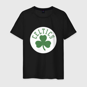 Мужская футболка хлопок с принтом Boston Celtics в Тюмени, 100% хлопок | прямой крой, круглый вырез горловины, длина до линии бедер, слегка спущенное плечо. | 