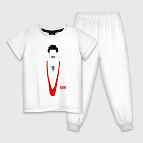 Детская пижама хлопок с принтом БОРАТ в Тюмени, 100% хлопок |  брюки и футболка прямого кроя, без карманов, на брюках мягкая резинка на поясе и по низу штанин
 | 