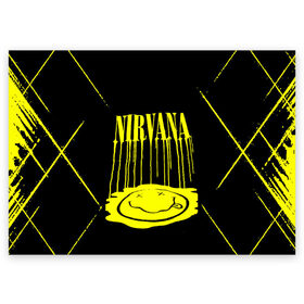 Поздравительная открытка с принтом NIRVANA в Тюмени, 100% бумага | плотность бумаги 280 г/м2, матовая, на обратной стороне линовка и место для марки
 | dave grohl | dave grohl nirvana | geffen | krist novoselic | kurt cobain | kurt cobain nirvana | music | nirvana | nirvana dave grohl | nirvana remastered | nirvana remastered videos | remastered music videos | rock | smells like teen spirit