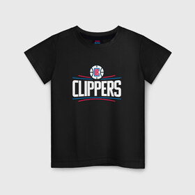 Детская футболка хлопок с принтом Los Angeles Clippers в Тюмени, 100% хлопок | круглый вырез горловины, полуприлегающий силуэт, длина до линии бедер | Тематика изображения на принте: angeles | clippers | los | nba | анджелес | баскетбол | клипперс | лос | нба