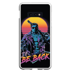 Чехол для Samsung S10E с принтом I WILL BE BACK | TERMINATOR в Тюмени, Силикон | Область печати: задняя сторона чехла, без боковых панелей | arnold  schwarzenegger | retro | skynet | terminator | арнольд шварценеггер | восстание машин | генезис | ретро | сара коннор | старые фильмы | судный день | темные судьбы | терминатор