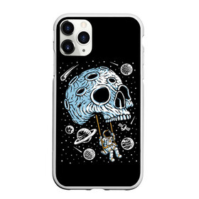 Чехол для iPhone 11 Pro Max матовый с принтом Skull Space в Тюмени, Силикон |  | art | asteroid | astronaut | meteorite | planets | satellite | skull | space | stars | арт | астероид | звезды | космонавт | космос | метеорит | планеты | спутник | череп