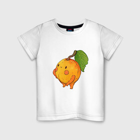 Детская футболка хлопок с принтом Спелый и сочный в Тюмени, 100% хлопок | круглый вырез горловины, полуприлегающий силуэт, длина до линии бедер | Тематика изображения на принте: абрикос | абрикосы | арт | мило | милота | персик | персики | рисунок | свежий продукт | свежий фрукт | фрукт