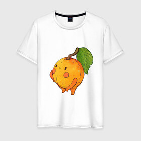 Мужская футболка хлопок с принтом Спелый и сочный в Тюмени, 100% хлопок | прямой крой, круглый вырез горловины, длина до линии бедер, слегка спущенное плечо. | абрикос | абрикосы | арт | мило | милота | персик | персики | рисунок | свежий продукт | свежий фрукт | фрукт
