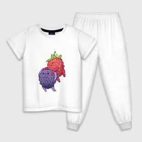 Детская пижама хлопок с принтом Смородинки в Тюмени, 100% хлопок |  брюки и футболка прямого кроя, без карманов, на брюках мягкая резинка на поясе и по низу штанин
 | Тематика изображения на принте: арт | красная смородина | мило | милота | рисунок | свежая ягода | свежие ягоды | свежий продукт | смородина | чёрная смородина | ягода | ягоды
