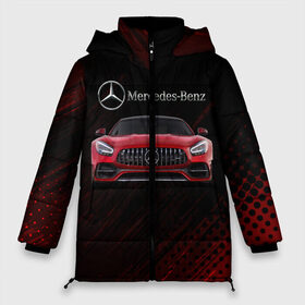 Женская зимняя куртка 3D с принтом Mercedes Benz AMG в Тюмени, верх — 100% полиэстер; подкладка — 100% полиэстер; утеплитель — 100% полиэстер | длина ниже бедра, силуэт Оверсайз. Есть воротник-стойка, отстегивающийся капюшон и ветрозащитная планка. 

Боковые карманы с листочкой на кнопках и внутренний карман на молнии | 2020 | amg | auto | mercedes | mercedes amg gt | sport | авто | автомобиль | автомобильные | амг | бренд | марка | машины | мерседес | мерседес бенц амг | спорт