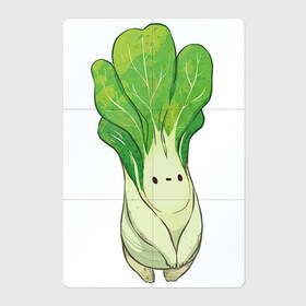 Магнитный плакат 2Х3 с принтом Бок-чой в Тюмени, Полимерный материал с магнитным слоем | 6 деталей размером 9*9 см | арт | бок чой | капуста | китайская капуста | листовая капуста | мило | милота | овощ | овощи | рисунок | свежие овощи | свежий овощ | свежий продукт