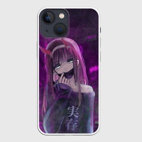 Чехол для iPhone 13 mini с принтом Zero Two in mask в Тюмени,  |  | darling | darling in the franxx | zero two | в маске | вайфу | зеро ту | код 002 | любимый во франксе | франкс