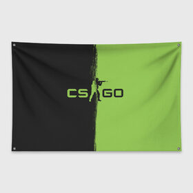 Флаг-баннер с принтом CS GO в Тюмени, 100% полиэстер | размер 67 х 109 см, плотность ткани — 95 г/м2; по краям флага есть четыре люверса для крепления | counter strike | cs go | game | игра | контр страйк | шутер