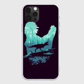 Чехол для iPhone 12 Pro Max с принтом T-Rex в Тюмени, Силикон |  | вертикальная | ветка | дерево | динозавр | животные | иллюстрация | картинка | клыки | креатив | лес | листья | образ | природа | темная | тираннозавр | тирекс | фильмы | хищник | челюсть | юрский период