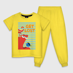 Детская пижама хлопок с принтом Get Lost в Тюмени, 100% хлопок |  брюки и футболка прямого кроя, без карманов, на брюках мягкая резинка на поясе и по низу штанин
 | dory | finding nemo | hank | vdzabma | в поисках немо | дори | хэнк