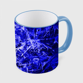 Кружка с принтом Dark Blue Gan в Тюмени, керамика | ёмкость 330 мл | abstraction | blue | frost | frozen | ice | shine | surface | texture | абстракция | блеск | замерзший | лед | мороз | поверхность | синий | текстура
