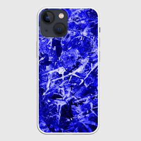 Чехол для iPhone 13 mini с принтом Dark Blue Gan в Тюмени,  |  | abstraction | blue | frost | frozen | ice | shine | surface | texture | абстракция | блеск | замерзший | лед | мороз | поверхность | синий | текстура