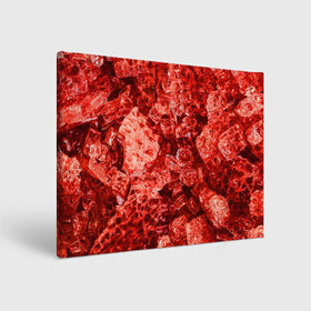 Холст прямоугольный с принтом RED-$tyle в Тюмени, 100% ПВХ |  | abstraction | crystals | red | shapes | shards | shine | texture | абстракция | блеск | красный | кристалы | осколки | текстура | формы