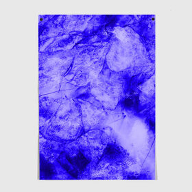 Постер с принтом Ice-$$$ в Тюмени, 100% бумага
 | бумага, плотность 150 мг. Матовая, но за счет высокого коэффициента гладкости имеет небольшой блеск и дает на свету блики, но в отличии от глянцевой бумаги не покрыта лаком | abstraction | blue | cracks | frozen | ice | lines | patterns | shapes | texture | абстракция | замерзший | лед | линии | синий | текстура | трещины | узоры | формы