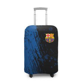 Чехол для чемодана 3D с принтом FC Barcelona \ ФК Барселона. в Тюмени, 86% полиэфир, 14% спандекс | двустороннее нанесение принта, прорези для ручек и колес | barca | barcelona | fc barca | барка | барселона