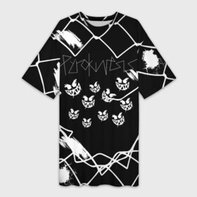 Платье-футболка 3D с принтом Pyrokinesis. в Тюмени,  |  | pyrokinesis | андрей пирокинезис | каждаябарбистерва | левый баттл | музыка | музыкант | пирокинезис | рэп | рэпер