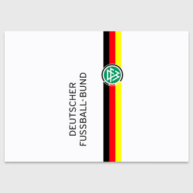 Поздравительная открытка с принтом СБОРНАЯ ГЕРМАНИЯ в Тюмени, 100% бумага | плотность бумаги 280 г/м2, матовая, на обратной стороне линовка и место для марки
 | Тематика изображения на принте: champion | deutscher | football | fussball | germany | sport | бавария | берлин | германия | сборная | спорт | триколор | футбол